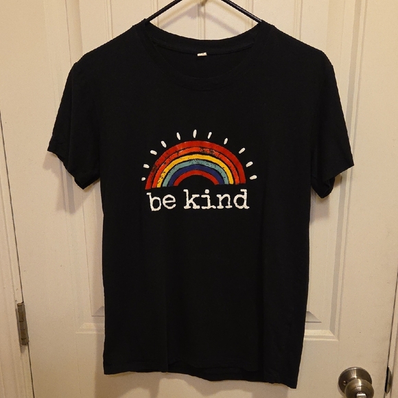 Black Rainbow 'Be Kind' T-Shirt - Picture 3 of 6